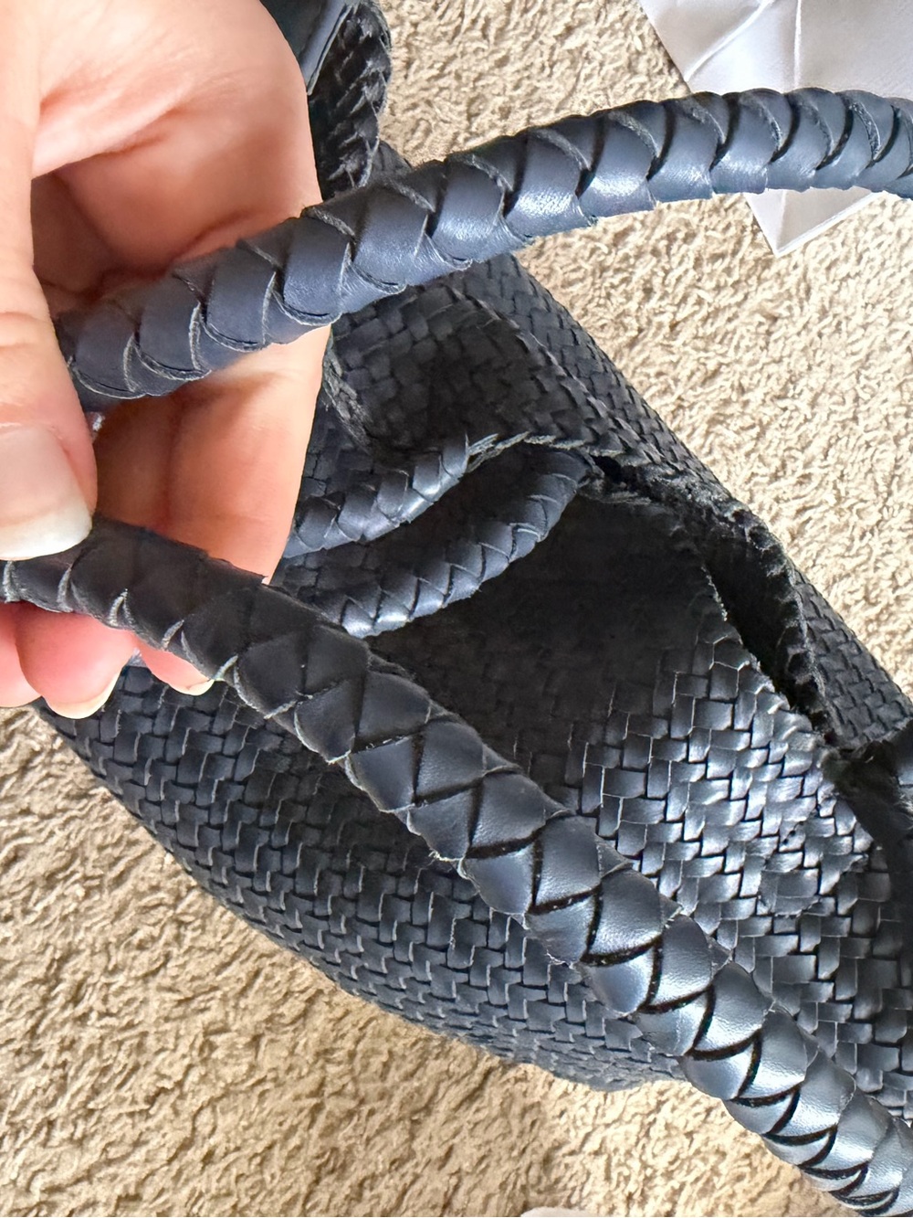 Madewell The Signature Woven Tote Leather Shoulder Handbag - Picture 15 of 15